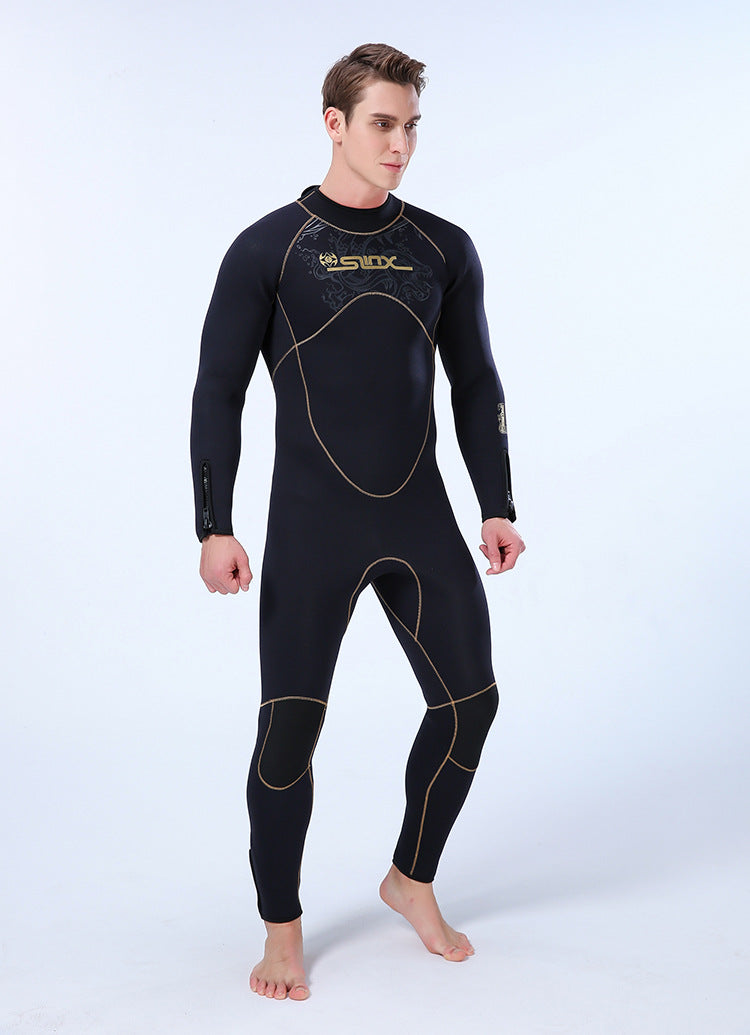 5mm Men's Wetsuit Thicken Long Sleeve Diving Clothing Sub Fishing Neoprene Surf Snorkeling Swimwear Sailing Suit Beach Equipment