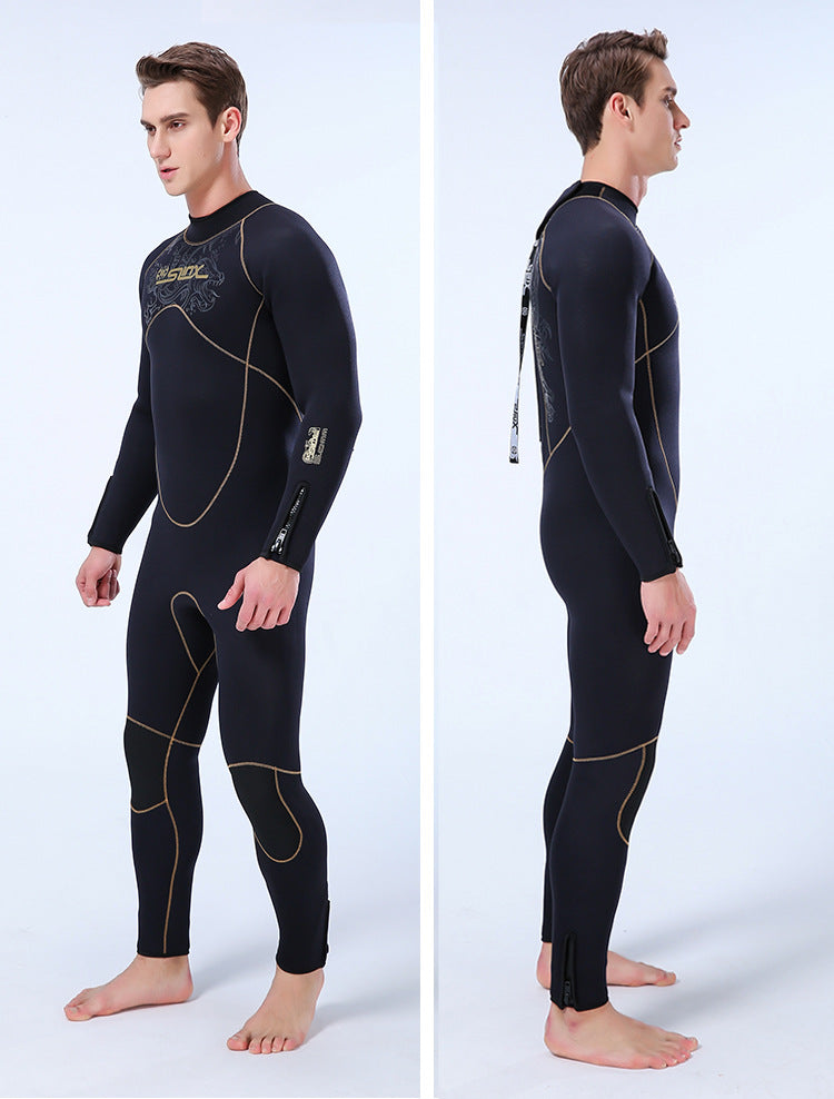 5mm Men's Wetsuit Thicken Long Sleeve Diving Clothing Sub Fishing Neoprene Surf Snorkeling Swimwear Sailing Suit Beach Equipment