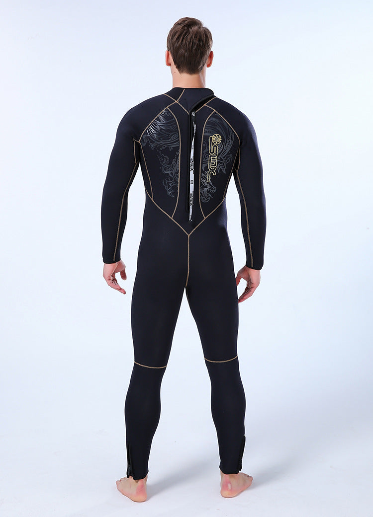 5mm Men's Wetsuit Thicken Long Sleeve Diving Clothing Sub Fishing Neoprene Surf Snorkeling Swimwear Sailing Suit Beach Equipment