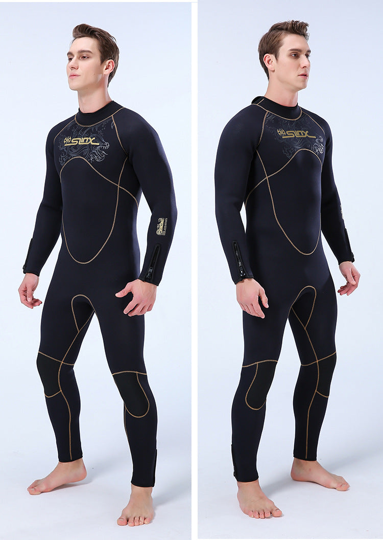 5mm Men's Wetsuit Thicken Long Sleeve Diving Clothing Sub Fishing Neoprene Surf Snorkeling Swimwear Sailing Suit Beach Equipment