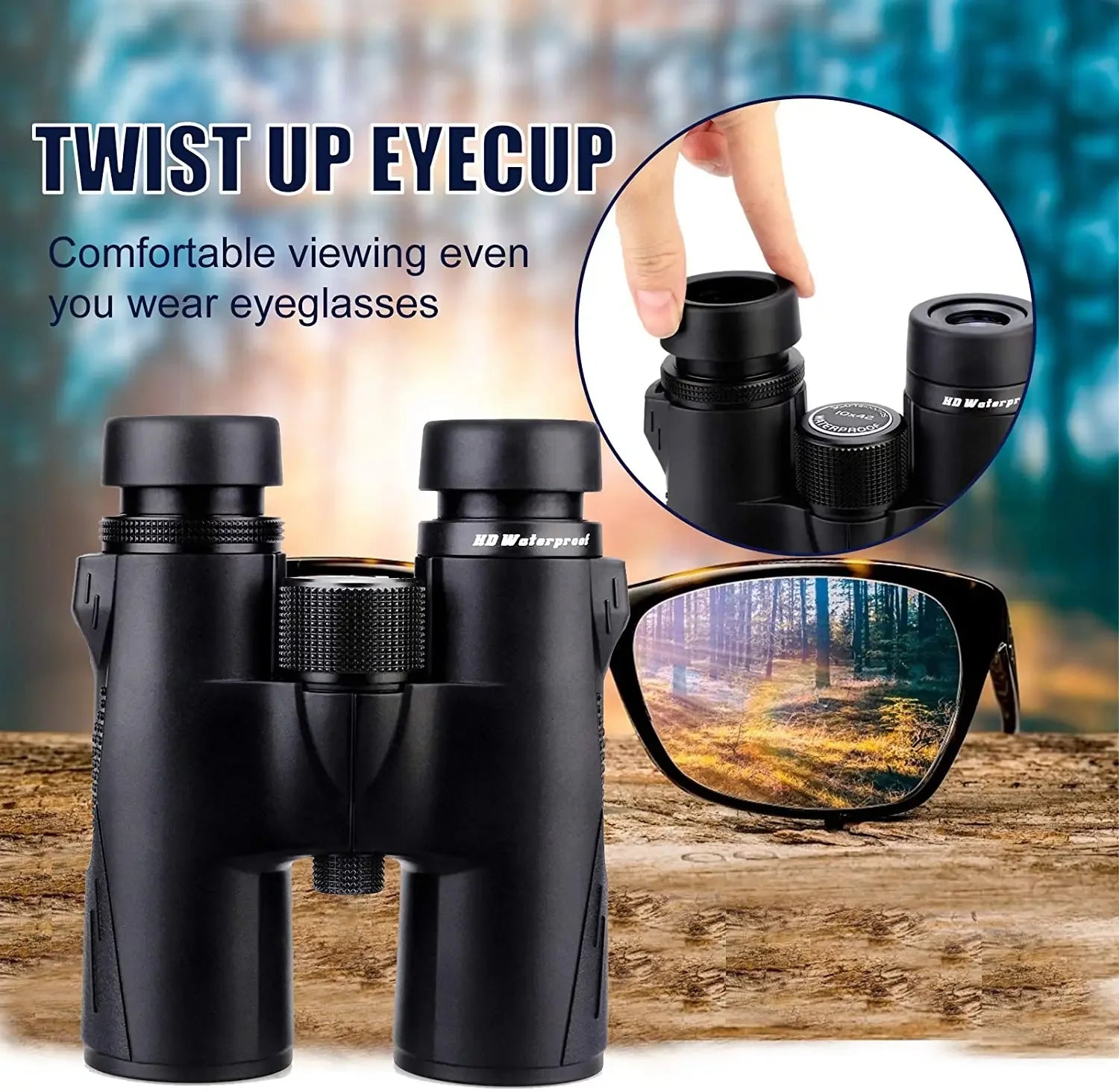 Svbony SV47 8x42/10x42 HD Binoculars Waterproof Spotting Scope for Adults, FMC Lens, Bak4 Prism for Hiking and Wildlife Observe