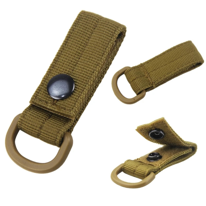 5pcs Carabiner Nylon Key Hook Webbing Buckle Hanging System Molle Belt Buckle Clip Hanging Camping Backpack Accessories