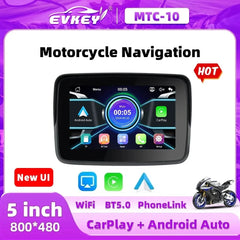 EVKEY Navigation Motorcycle Carplay Display Screen Portable Motorcycle Wireless Android Auto Monitor