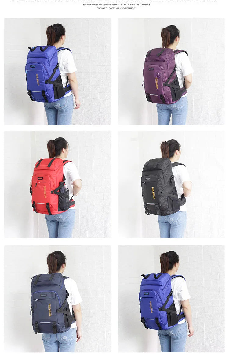 60L/80L Two Sizes Travel Backpack Men Women Large Capacity Outdoor Luggage Bags Student Laptop Bag Camping Rucksack