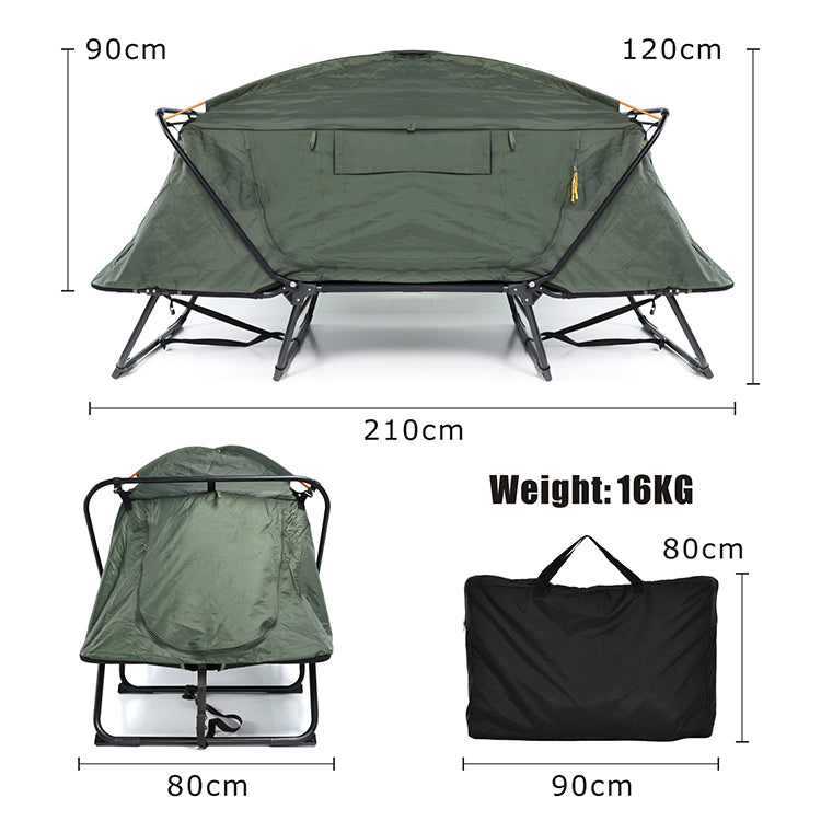 Aluminum Waterproof Privacy Bed Tent - Warm Sleeping Cot for Camping