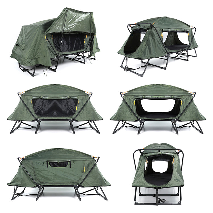 Aluminum Waterproof Privacy Bed Tent - Warm Sleeping Cot for Camping