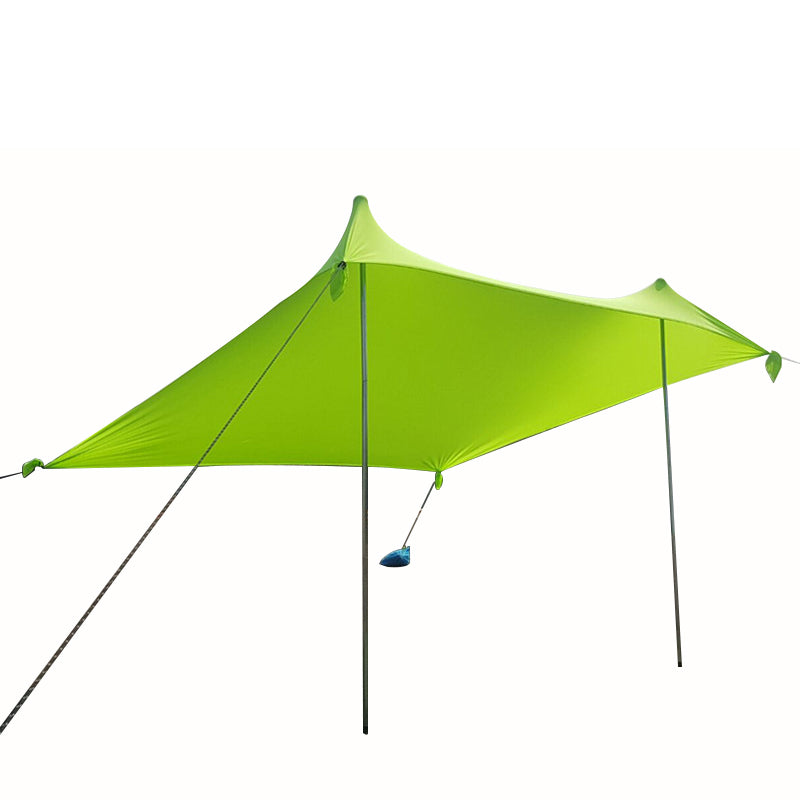 3x3M Portable Fabric Sun Shelter - Sand Anchored for Beach and Summer Camping