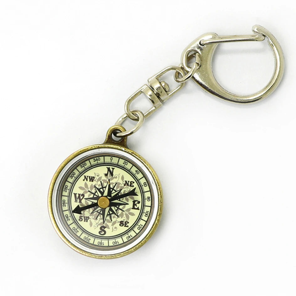 Mini Survival Compass Portable Outdoor Camping Hiking Pocket Navigator Adventure Keychain Compass Climbing Equipment