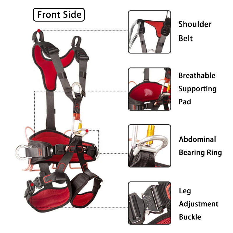 Construction Safety Full Body Harness Belt Fall Protection Outdoor Rock Climbing Harness Professional Assemable Gear