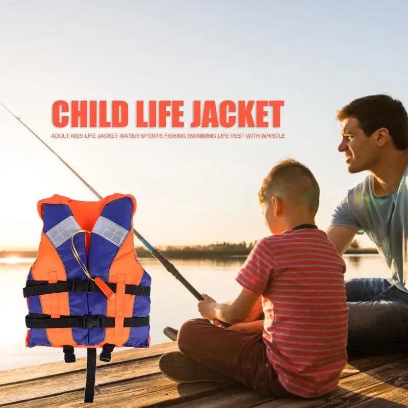 Kids Life Jacket Children Swimming Boating Life Vest with Whistle Reflective Strips Safety Life Vest Water Sports Protection