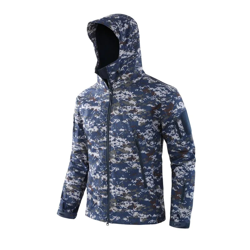 Hiking Jackets Men Camouflage Tactical Jacket Autumn Winter Shark Skin Soft Shell Waterproof Jacket Windbreaker