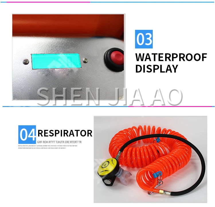 Diving Equipment Full Set Of Respirator Scuba Underwater Long Tube Time Snorkeling Deep Diving Pump Submersible