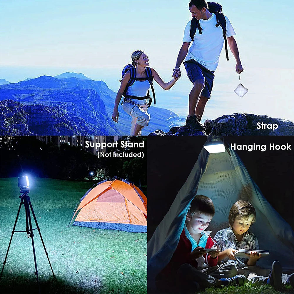 80 Watt LED Tent Light Rechargeable Lantern Portable Emergency Night Market Light Outdoor Camping Bulb Lamp Flashlight Home