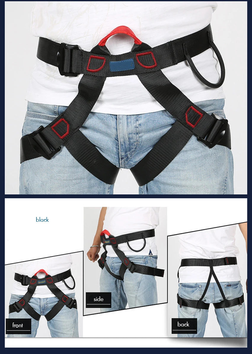 Climbing Harness, Rock Climbing Harness Protect Waist Safety Harness, Half Body Harness for Mountaineering Fire Rescuing