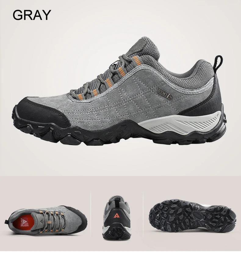 Humtto Outdoor Walking Sneakers for Men Leather Hiking Shoes Climbing Sport Women Men's Shoes Trekking Hunting Female Mens Shoes