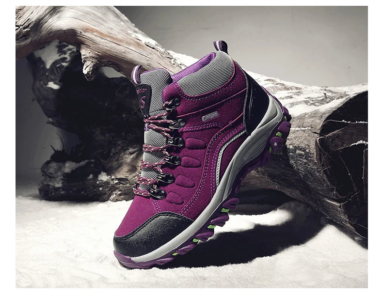 Couple Outdoor Waterproof Hiking Boots Men Winter Shoe Walking Climbing Hiking Shoes Mountain Sport Boots Hunting Woman Sneakers