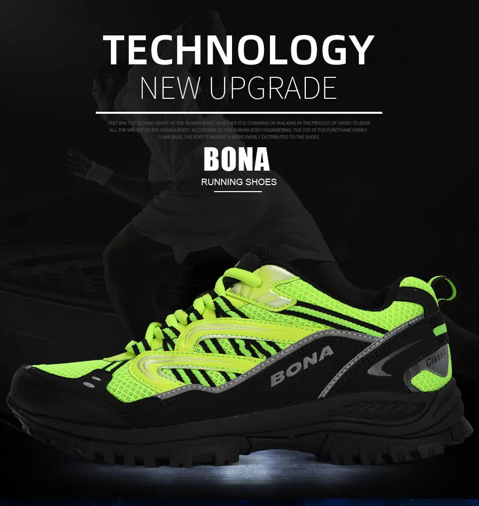 BONA New Designers Popular Sneakers Hiking Shoes Men Outdoor Trekking Shoes Man Tourism Camping Sports Hunting Shoes Trendy