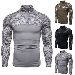 Men's Long Sleeve T-Shirt   Outdoor Trekking Camping Climbing Fishing Male Sports Slim Fit Pullover Clothing