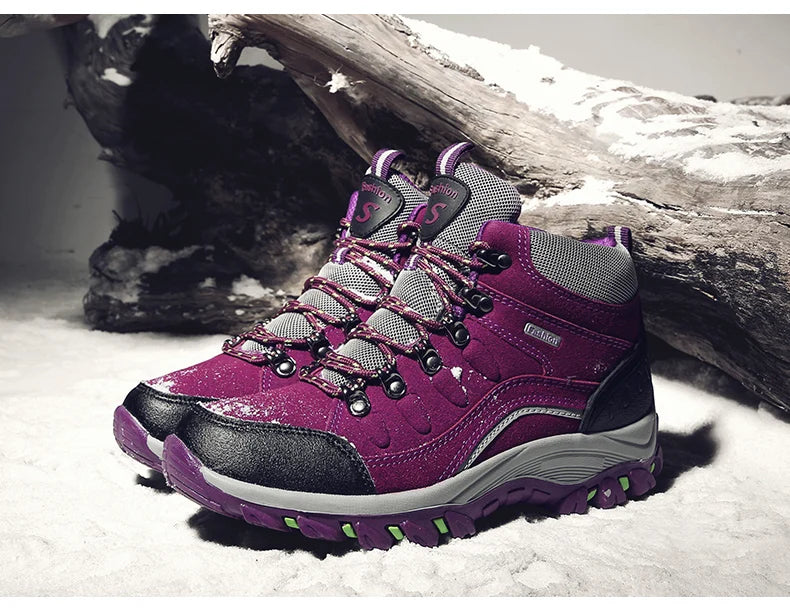 Couple Outdoor Waterproof Hiking Boots Men Winter Shoe Walking Climbing Hiking Shoes Mountain Sport Boots Hunting Woman Sneakers