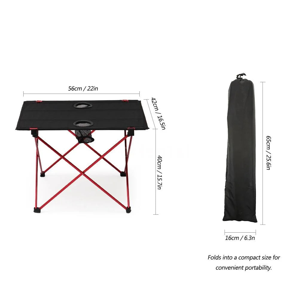 All Aluminum Alloy Folding Tables and Chairs Outdoor Picnic Table Set Ultra-light Casual Barbecue Camping Table Portable