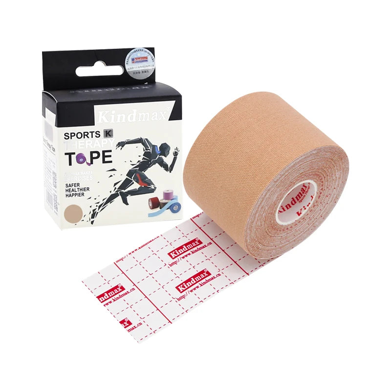 Kindmax Fixed Tape Kinesiology Tape for Face Muscle Knee Pain Relief, Lift Up Beauty Wrinkle Face Tapes First-aid Kit 5cm 5m