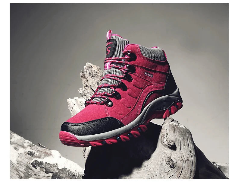 Couple Outdoor Waterproof Hiking Boots Men Winter Shoe Walking Climbing Hiking Shoes Mountain Sport Boots Hunting Woman Sneakers