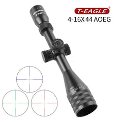 Tactical Riflescope Spotting Scope for Rifle Hunting Optical Collimator Gun Sight  Red Green Blue Illumination  EO 4-16X44AOEG