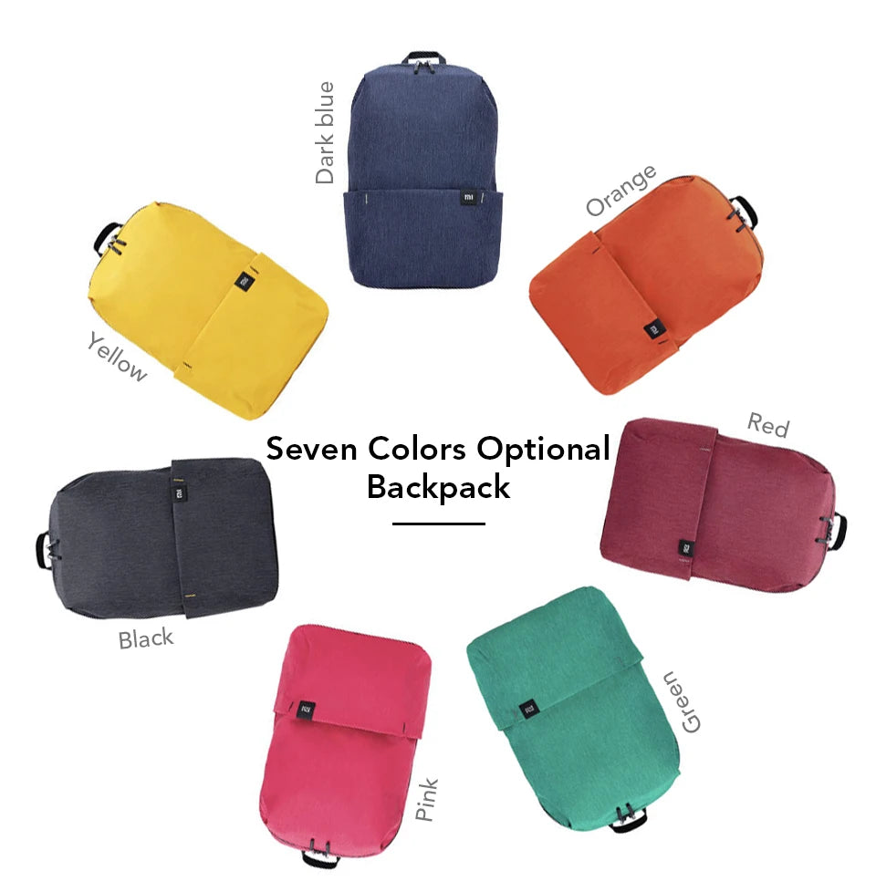 New Original Xiaomi Colorful Backpack Bag 10L Leisure Sports Chest Pack Bags Unisex For Mens Women Travel Camping Smart Home Bag