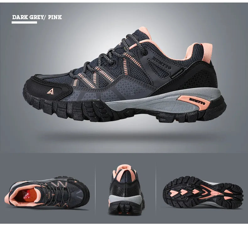 HUMTTO New Arrival Mens Hiking Shoes Breathable Lace Up Trekking Boots Male Cushioning Ourdoor Climbing Tourism Sneakers for Men