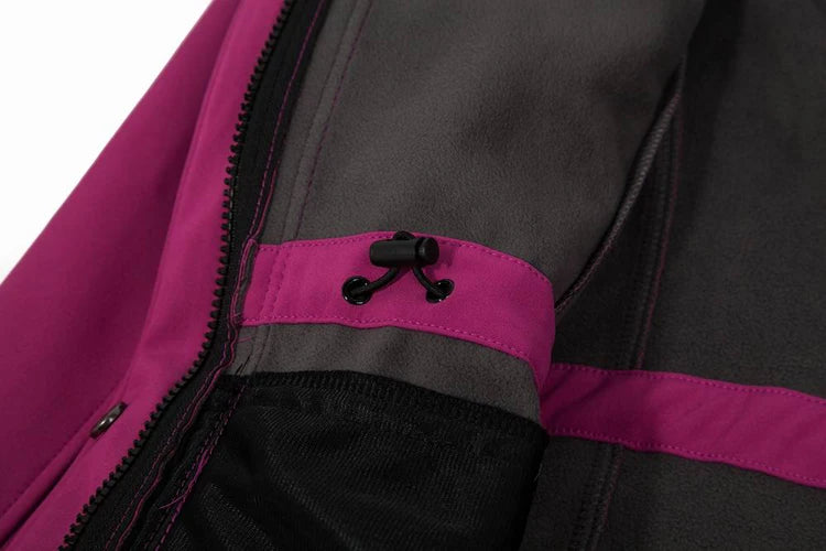 TRVLWEGO Woman's Outdoor Long Style Fleece Hiking Camping Trekking Casual Sports Hooded Jacket Windbreaker Soft Shell Clothing