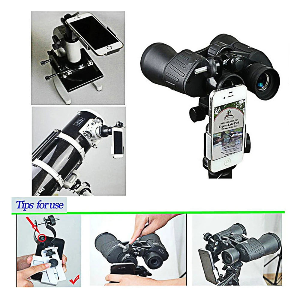 EYSDON Metal Smartphone Adapter for 38~48mm Microscope Binocular Spotting Scope Monocular Telescope Connector Cellphone Holder