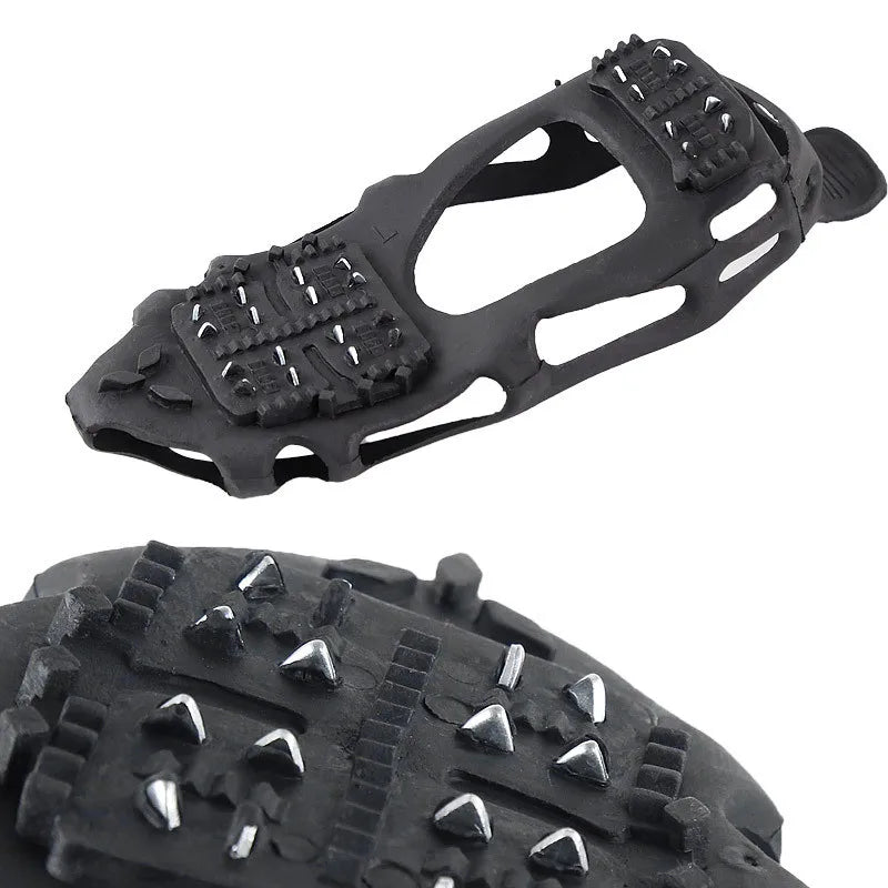 24 Teeth Ice Gripper Spike for Shoes Outdoor Anti Slip Climbing Hiking Snow Spikes Crampons Cleats Chain Claws Grips Boots Cover