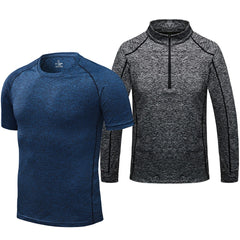 Men Quick Dry T-shirt Long Sleeve Sport Top Sportswear Male Fitness Outdoor Running Mountaineer Trekking Clothing Training Shirt