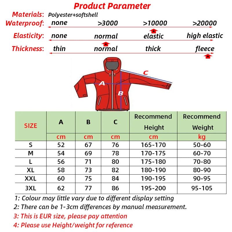 Custom Print New Softshell Jacket Men Waterproof Fleece Thermal Outdoor Hooded Hiking Coat Ski Trekking Camping Hoodie Clothing