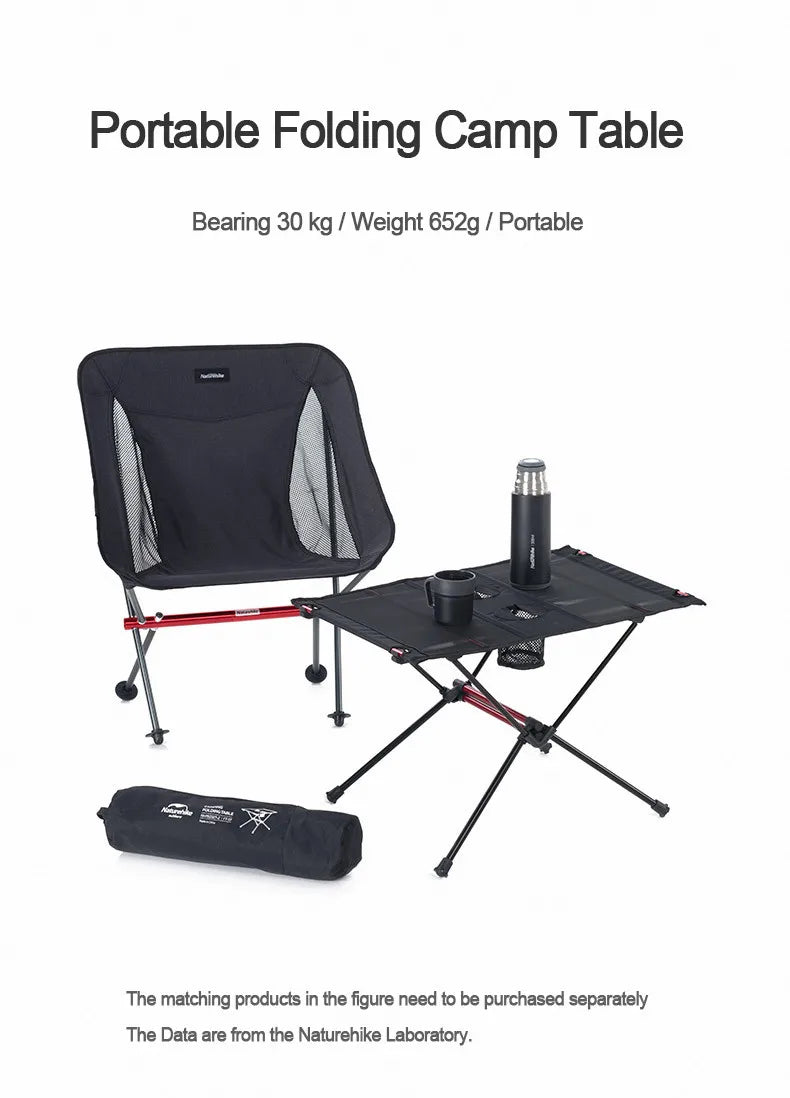 Naturehike Camping Chairs Table 0.7kg Ultralight Compact Portable Outdoor Folding Beach Chair Fishing Foldable Moon Picnic Chair