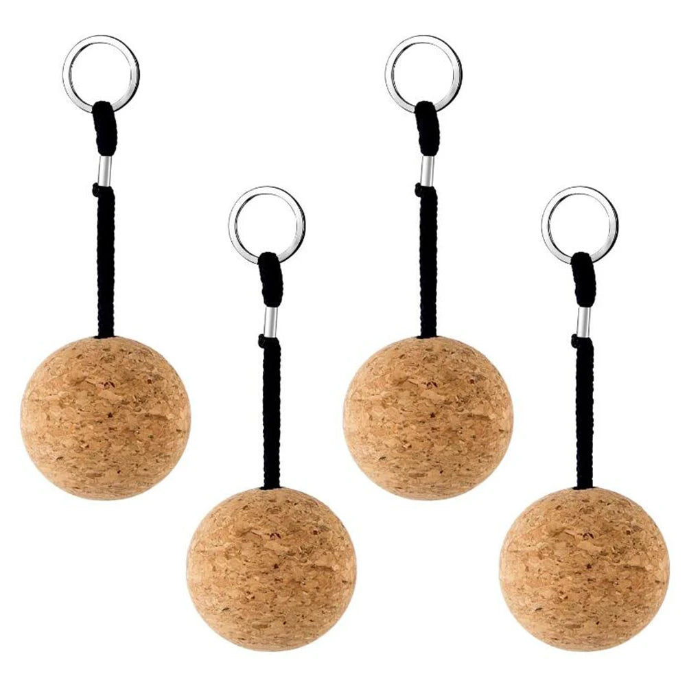 Cork Ball Floating Keychain Key Ring Buoyant Keyring Boat Sailing Kayak Gift Key Chain Float Buoy for Boating Accessory