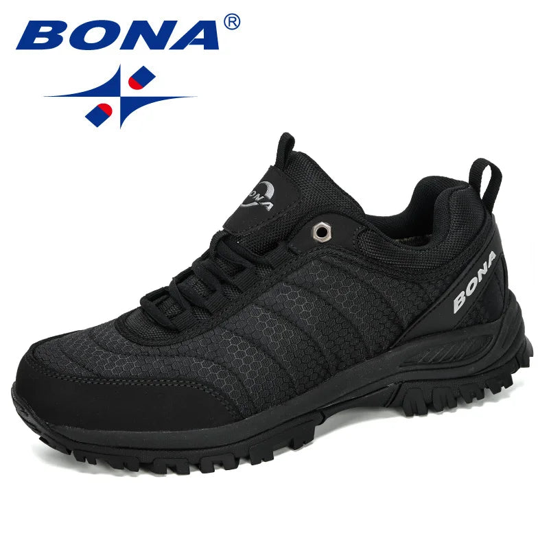 BONA New Arrival Hiking Shoes Man Mountain Climbing Shoes Outdoor Trainer Footwear Men Trekking Sport Sneakers Male Comfy