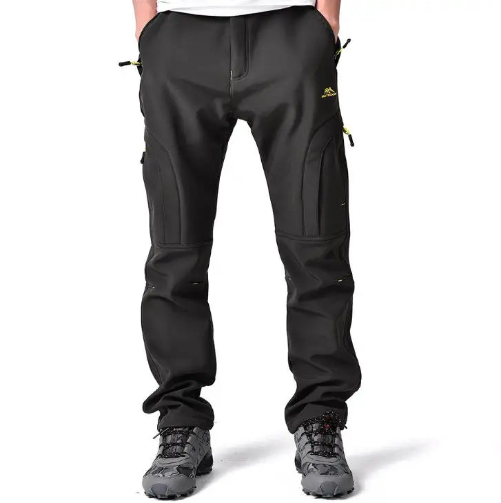 2022 Men's Winter Outdoor Pants Casual Trekking Hiking Windproof Trousers Warm Plus Size Camping Climb Run Male Mens Clothing