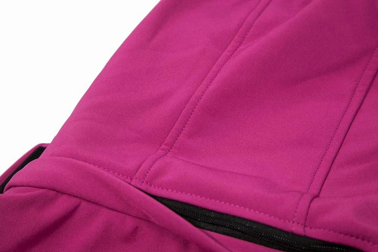 TRVLWEGO Woman's Outdoor Long Style Fleece Hiking Camping Trekking Casual Sports Hooded Jacket Windbreaker Soft Shell Clothing