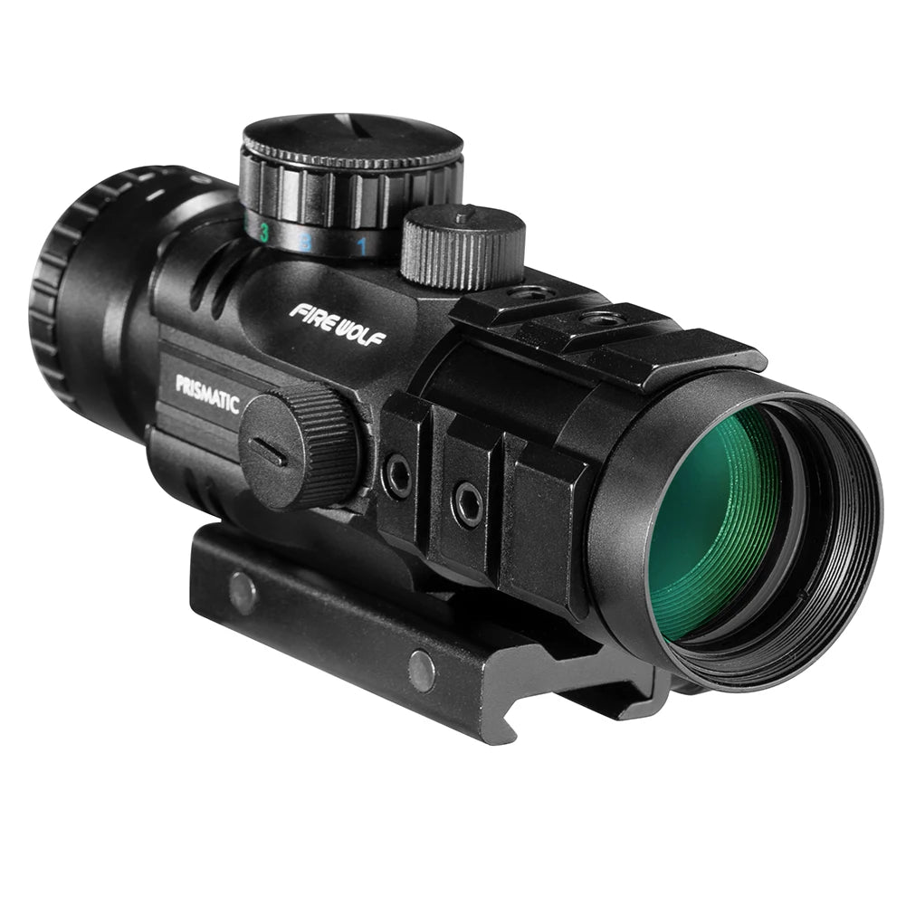 Fire Wolf 4X32 Hunting Optical sight tactical Rifle Scope Green red dot light Rifle tips cross Spotting scope for rifle hunting