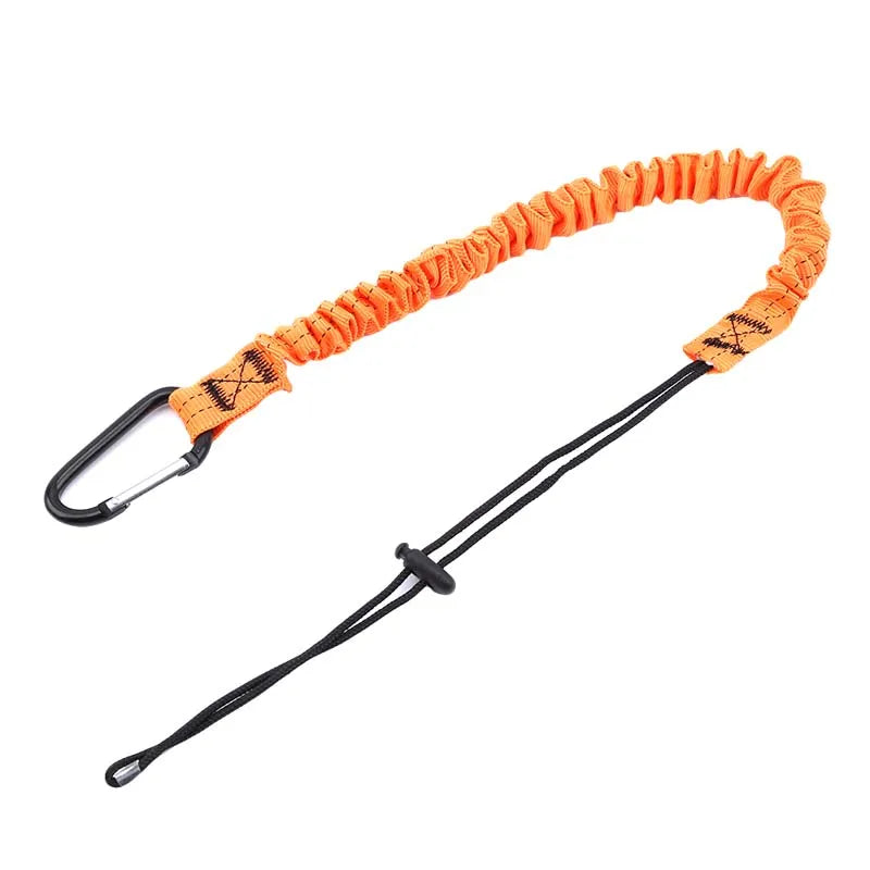 Safety Bungee Tether Tool Lanyard With Carabiner Hook Climbing Working Anti-Falling Safety Rope Aerial Work Climbing Accessories