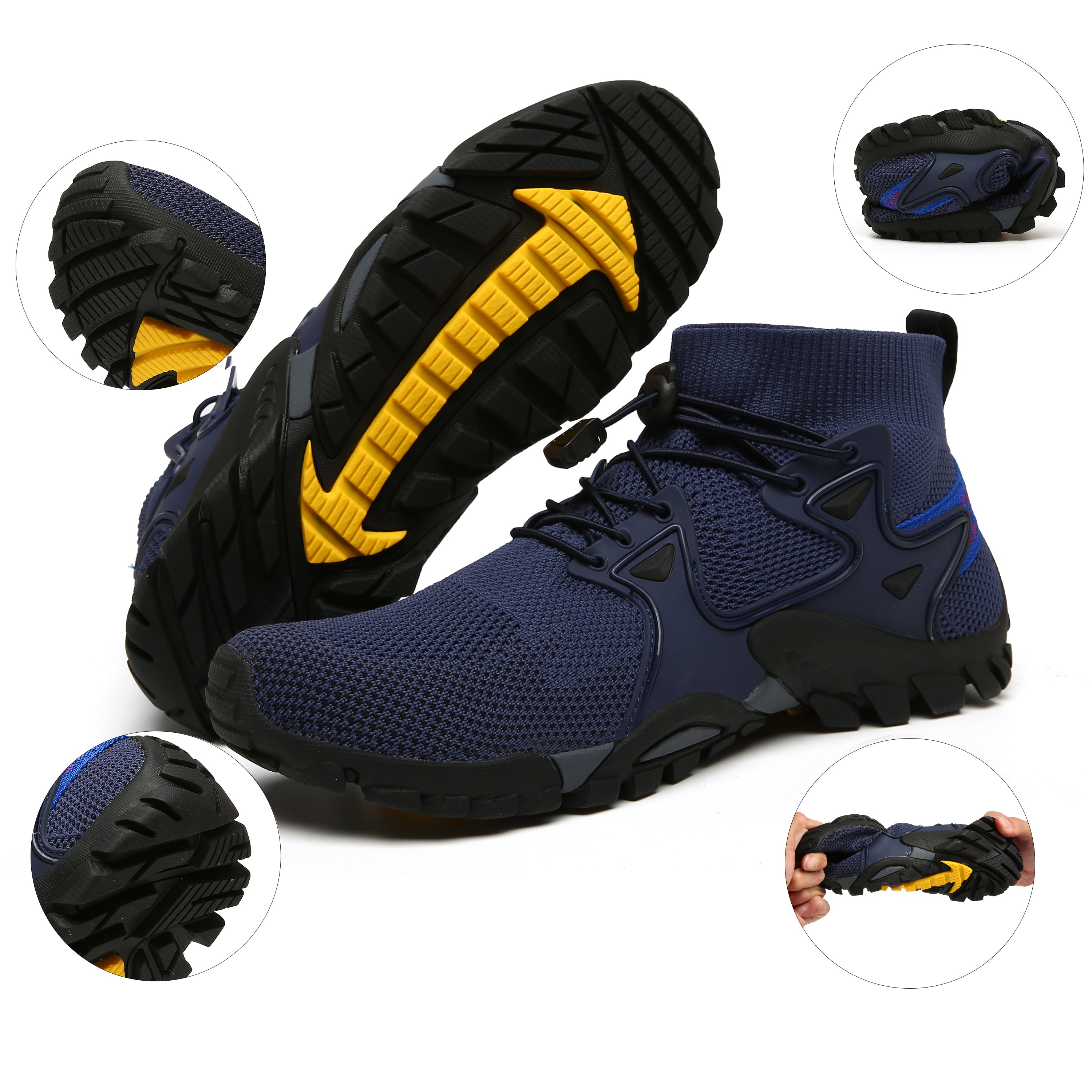 Mens Breathable Hiking Shoes Outdoor Non-slip Wear-resistant Camping Shoes Couples Trail Trekking Mountain Climbing Sport Shoes