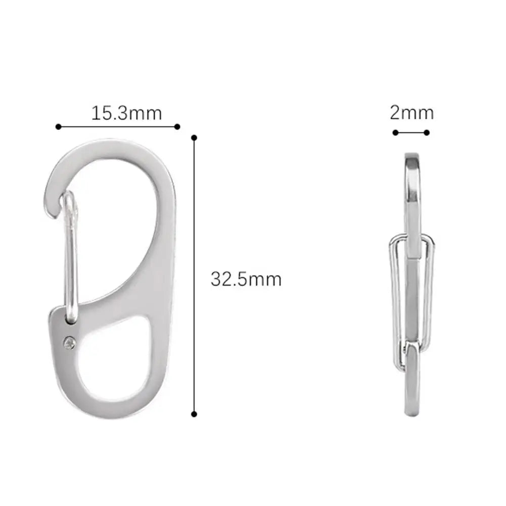 1/5PCS Mini Carabiner Clips Tiny Alloy Spring Snap Hook Keychain Clasps EDC Small Hanging Buckle for Backpack Camping Bottle