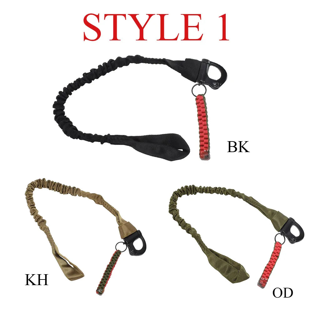 SINAIRSOFT Outdoor Tactical 55cm Adjustable Safety Rope Sling Multifunction Strap Nylon Belt Hunting Survival Kit Rescue Sling