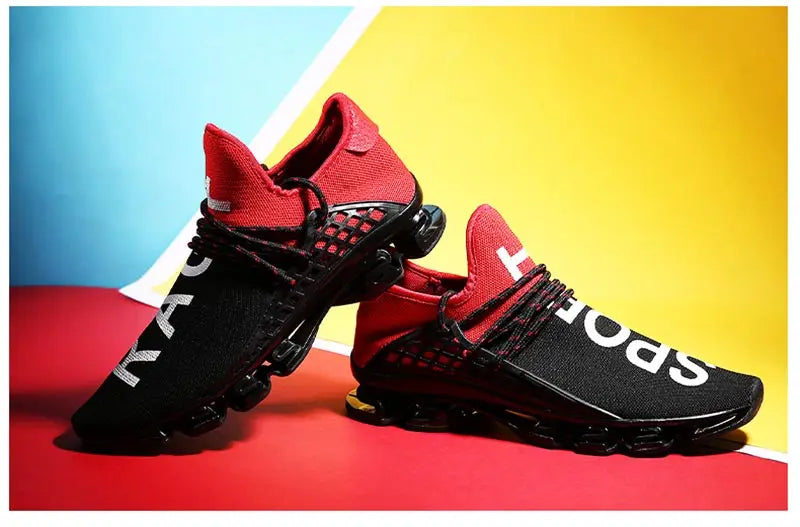 Large Size Summer Damping Women's Running Shoes Men Sport Sneakers Woman Sports Shoes Women Black Red Kids Trainers Gym GME-1839