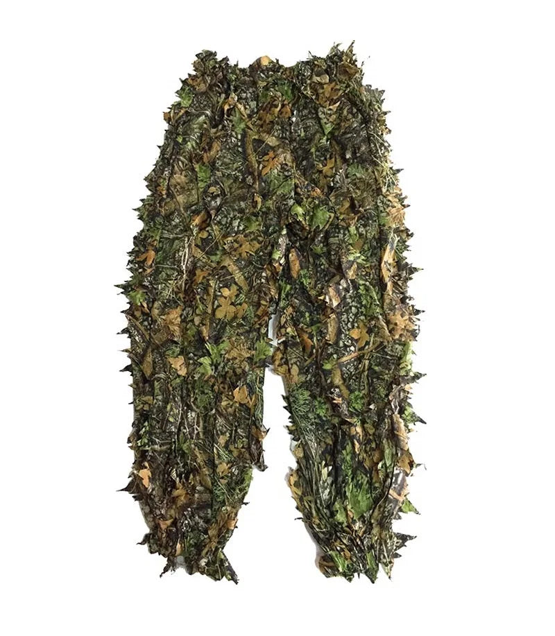 Men Women Kids Outdoor Ghillie Suit Camouflage Clothes Jungle Suit CS Training Leaves Clothing Hunting Suit Pants Hooded Jacket