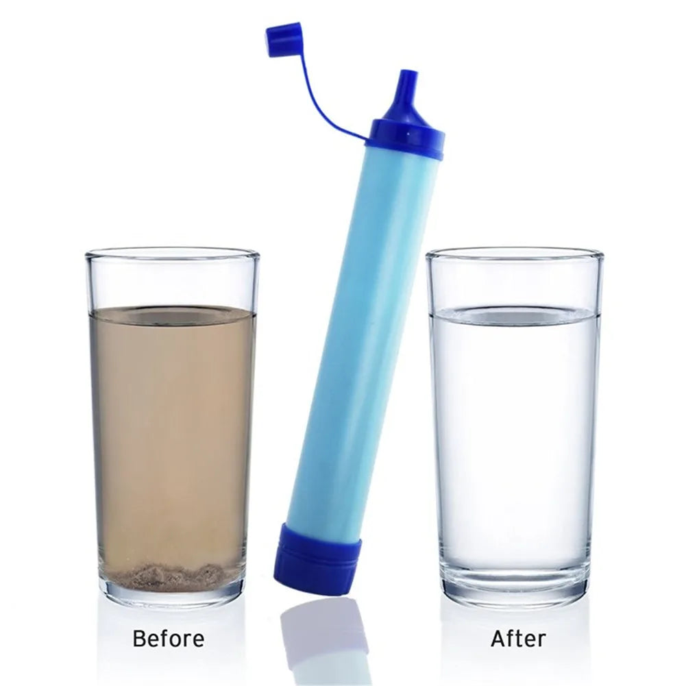 Outdoor Water Purifier Camping Hiking Emergency Life Survival Portable Purifier Water Filter Filtration Straws