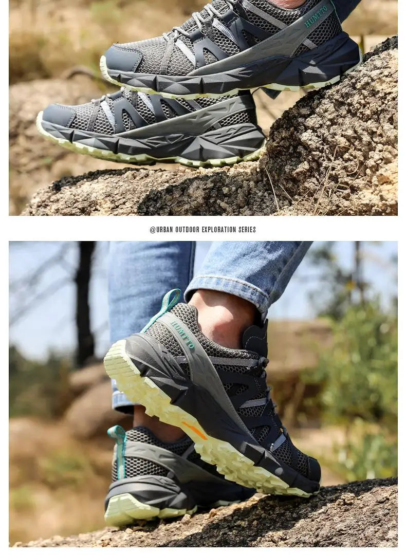 HUMTTO Brand Summer Hiking Shoes Man Breathable Water Sneakers for Men Trekking Sandals Male Outdoor Climbing Walking Shoes Mens