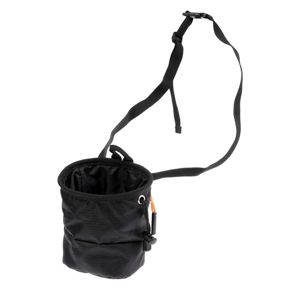 Cuboid Waterproof Climber Climbing Bouldering Chalk Bag w/ Waist Belt Pocket for Indoor and Outdoor Climbing Lifting Bouldering