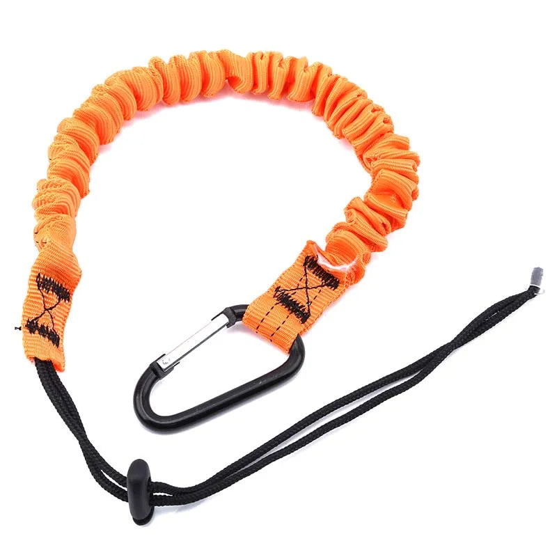 Safety Bungee Tether Tool Lanyard With Carabiner Hook Climbing Working Anti-Falling Safety Rope Aerial Work Climbing Accessories